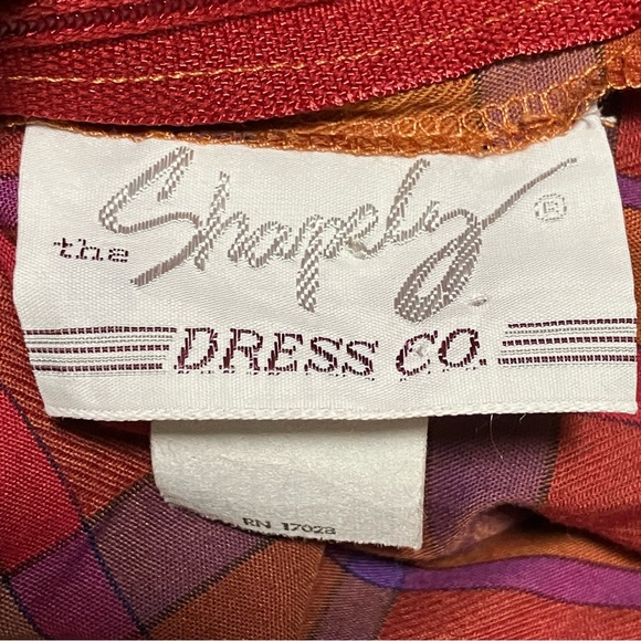 Vintage 70s 80s The Shapely Dress Co Plaid Long Sleeve Dress - Picture 10 of 10